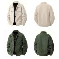 Jaket Musim Semi Musim Gugur Jaket Warna Solid Baru Jaket Kasual Kerja Kemeja Lengan Panjang Jaket Pria