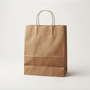 Bolsas de Papel Kraft Impresas Personalizadas con Asa Retorcida, Bolsas Marrones para Compras, Comida para Llevar, Empaquetado al por Mayor - Product Image 2