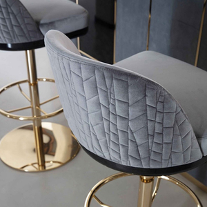 2024 नेडोरिक शैली उच्च बार कुर्सी स्टेनलेस स्टील के साथ घुमावदार बैकरेस्ट राउंड फुटरेस्ट के साथ आउटडोर होटल बाथरूम बेडरूम हॉल का उपयोग - Product Image 5