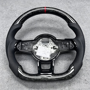 Volant en fibre de carbone forgé, best-seller, adapté aux Volkswagen VW <span class=keywords><strong>Golf</strong></span> MK7 GTI GTD <span class=keywords><strong>GTE</strong></span> 2013-2020 Polo GTI Tiguan Passat - Product Image 1
