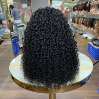 Perruque 12A Grade Hair Pixie Curls Flip Over sans dentelle, 100% cheveux humains, 300 grammes, fabriquée à la machine, pour toutes les femmes noires