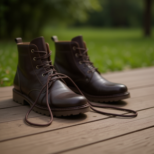 Cordoncino di Cera Marrone Scuro da 130 Cm per Stivali - Product Image 2