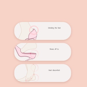 2 paires de coussinets de talon pour chaussures de sport pour femmes, taille ajustable, anti-usure, protection des pieds, autocollants dorsaux - Product Image 4