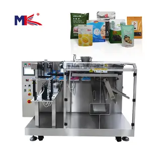 Máquina automática multifuncional de embalagem de doces e alimentos com zíper para embalagem de doces