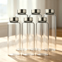 Bouteilles en verre vides en gros 500ml/750ml/1000ml - Design élégant à large ouverture pour le sport et les voyages avec bouchon à vis et sérigraphie