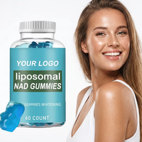 NAD+ avec Resvératrol Plus Gummies 1000 Y Nicotinamide Adénine, Complément de Collagène, Produits de Soin de la Peau, Gummies Liposomaux NAD