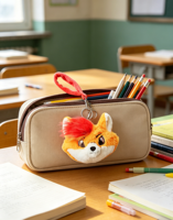 Porte-clés en peluche renard mignon personnalisé, mascotte en peluche, jouet animal en peluche sur mesure, pendentif pour sac ou décoration de voiture