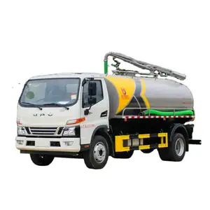 JAC 4X2 Vacuum Truck clean up dirt low cost 5CBM 7CBM sewage vacuum truck 150HP chinese brand for sale