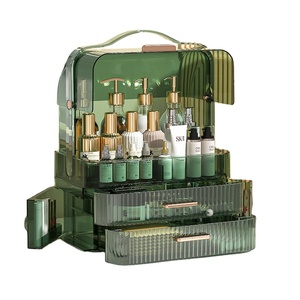 Spacious Acrylic Cosmetic Organizer With Lid Stylish Designed Make Up Organizers Storage Box Big Display Case