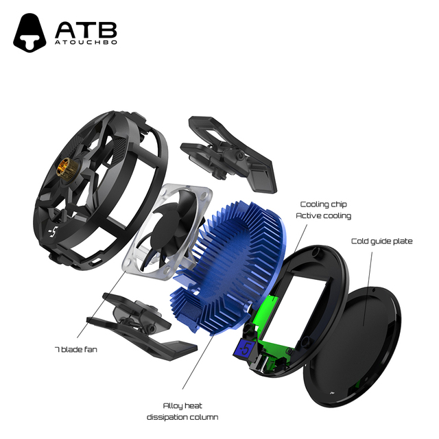 Best Selling Phone Cooler for Gaming Portable Cooling Fan for Mobile Phone With Aluminum Back Cooler Phone