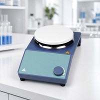 Agitateur magnétique de laboratoire 18W, mini-agitateur à moteur CC sans balais, en acier inoxydable, vitesse numérique, température maximale 40°C pour