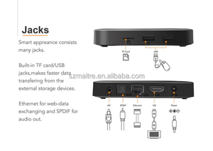 กล่องทีวีคุณภาพสูง5G WiFi Quad Core 802.11n 2.4GHz DDR3 2GB รับประกันเครื่องเล่นสื่อ TX Super TV Box - Product Image 6