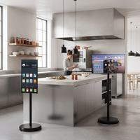 Pantalla Táctil Vertical LED de 21.5 Pulgadas 1080P, Kiosco de Señalización Digital con Batería, Pantalla Interactiva Inteligente para Promoción en Tiendas