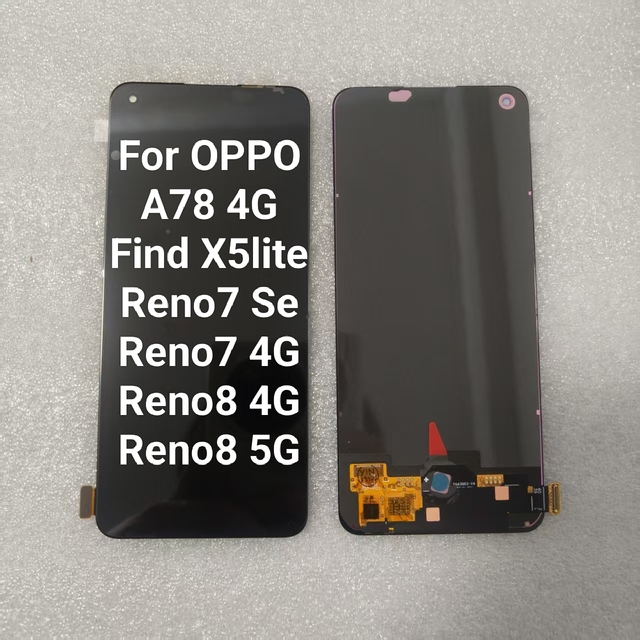 For OPPO A78 4G Find X5lite Reno7 SE Reno7 4g Reno8 4/5g Mobile Phone Touch Screen Display Replacement Repair Mobile Phone Lcds