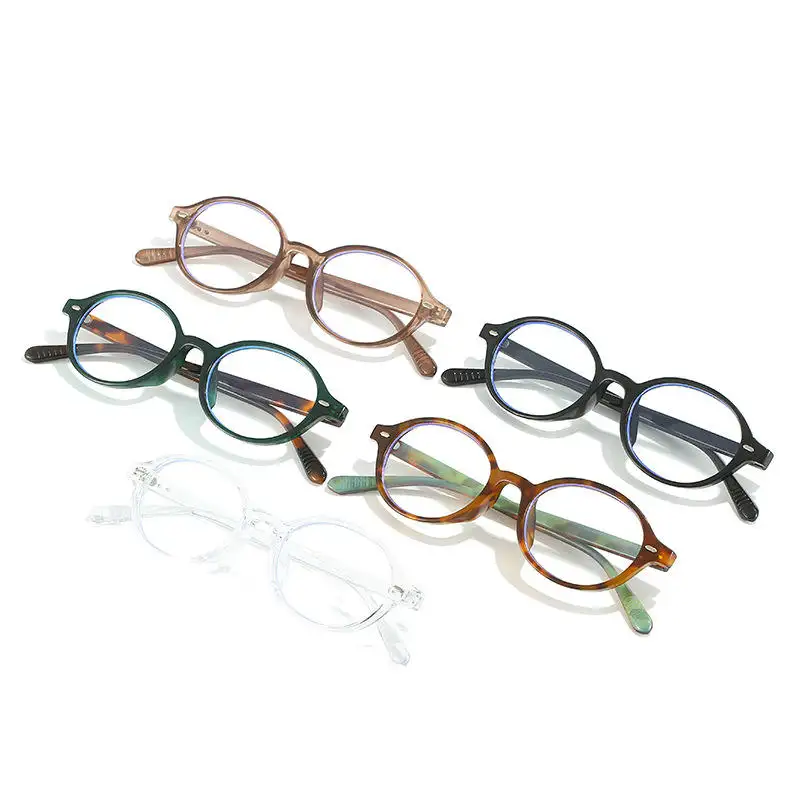 Classico vetro rotondo semplice Anti luce blu lente per Pc montatura per occhiali alla moda montature ottiche
