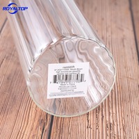 Ensemble de contenants de rangement pour la cuisine, rayé, transparent, 37 oz, 1100 ml, bocal en verre borosilicate à large ouverture avec couvercle en bambou
