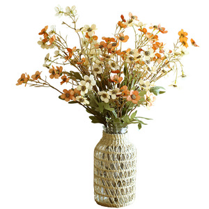 Flores Artificiales Yasunobu, Rama Individual de Seda, Color Naranja, Rosa, Champán, Blanco y Rosa Intenso, para Sala de Estar y Mesa de Comedor - Product Image 5