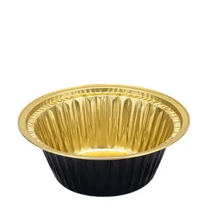 Foil Tray Aluminum 89ml Smoothwall Aluminum Foil Container Aluminum Foil Mini Cake Pan with Plastic lids