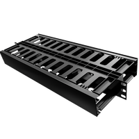 Gestionnaire de câbles Ethernet Cat6 UTP RJ45 1U 24 ports en plastique et acier, montage en rack 19 pouces, noir, pour réseaux