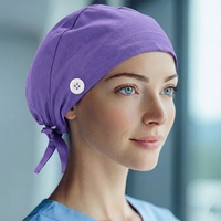 Casquette chirurgicale médicale confortable et respirante en coton, réglable et réutilisable, en tissu sergé, pour détection d'aiguilles en milieu hospitalier