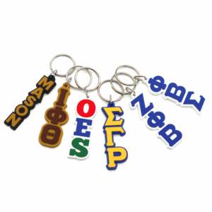 Personalizado suave Flexible SIGMA GAMMA RHO 2d Pvc hermandad griega llavero moda motocicleta llavero coche <span class=keywords><strong>gran</strong></span> regalo - Product Image 4