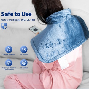 Portable <b>Electric</b> Neck Shoulder <b>Heating</b> <b>Pad</b>, Fast <b>Heating</b> & Soft Fabric for Muscle Relaxation - Product Image 6