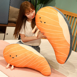 Oreiller en peluche créatif Viande Oreiller de sieste doux Sweety Kawaii Produit en peluche Émotion Saumon en peluche pour petite amie Cadeaux pour enfants - Product Image 2