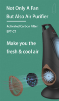 Turbo Tower Elektrische Plastic Afstandsbediening Vier-Snelheden Blaadloze Oscillerende Aircooler Staande Ventilator voor Huishoudelijk & Buitengebruik