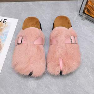 Haute qualité boucle sangle femme sabot crin pantoufles semelle souple sandales plates personnalisé femmes <span class=keywords><strong>Tabi</strong></span> bout fendu pantoufles chaussures - Product Image 6