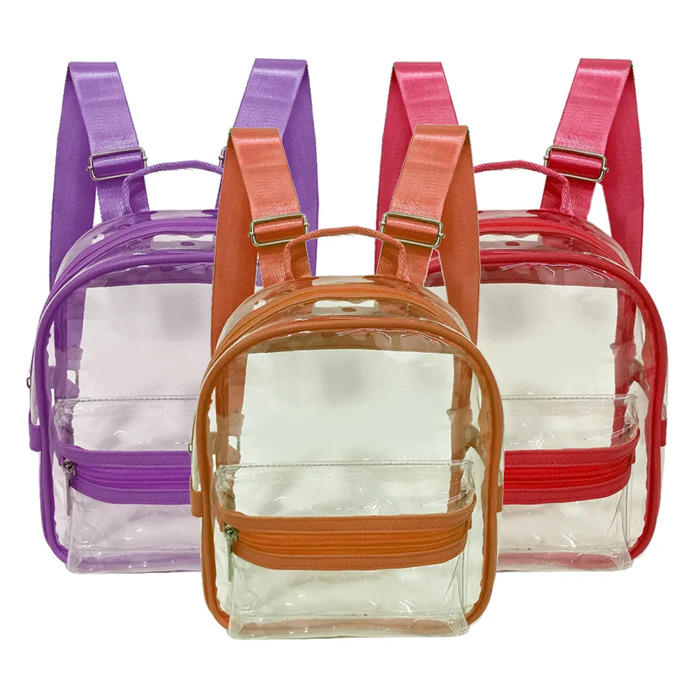 Nouvelle conception de la mode sac d'école transparent pour enfants sac à dos grande capacité décontracté PVC étudiants sacs pour enfants