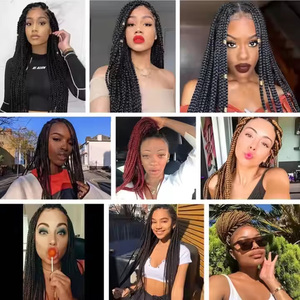 BELEZA TZ trecce africano alto morbido dritto Pre-stirato <span class=keywords><strong>capelli</strong></span> singoli trama sintetica Jumbo Crochet all'ingrosso - Product Image 3