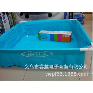 Piscina inflable cuadrada Intex de 120x120x30cm para niños, para jugar y nadar al aire libre - Product Image 3