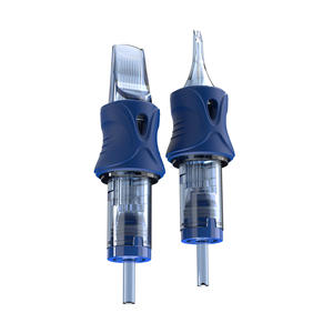 Venta al por mayor mejores agujas de tatuaje 304H grado médico de acero inoxidable aguja de cartucho de tatuaje desechable universal con repisa de dedo - Product Image 1