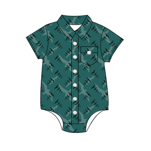Combinaison d'été unisexe en soie de lait pour nouveau-nés, motif floral hawaïen, avec boutons, best-seller - Product Image 4