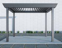 Gazebo en aluminium de qualité supérieure, résistant au vent et à la pluie, avec toit rétractable motorisé intelligent, système de conception multi-options personnalisable, urbain