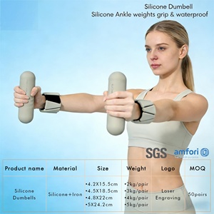Haltères en silicone 1,5 kg (paire) – Antidérapants, portables, ergonomiques pour la remise en forme à domicile – Couleurs et emballage personnalisables – Unisexe - Product Image 5