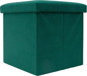 Banc de rangement Ottoman pliable moderne en velours côtelé 38*38*38cm pour chambre et salon, idéal pour gagner de la place - Vente en gros - Product Image 1