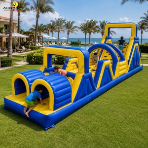 Nouveau style de parcours d'obstacles gonflable, château gonflable extérieur, toboggan d'obstacles pour enfants - Product Image 1