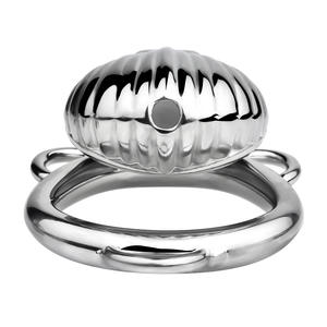 Полное микро покрытие, металлическая клетка целомудрия, устройство для мужчин, секс-игрушки, Кольца для пениса с текстурным ремешком в виде ракушки - Product Image 6