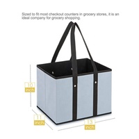 Boîte de rangement pliable en tissu, avec poignée, panier d'organisation des étagères