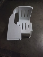 Chaise d'étudiant en plastique avec tablette d'écriture latérale, chaise de bureau scolaire monobloc moulée pour salle de classe et formation, empilable
