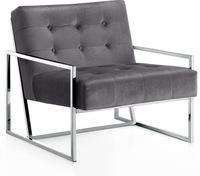 Chaise de canapé simple tuftée de style américain de luxe pour bureau à domicile Clubhouse Coffee Shop Beauty Salon Reception-Vente directe d'usine