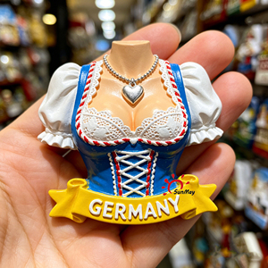 Aimant de réfrigérateur en résine personnalisé, souvenir de voyage 3D en relief, simulation de baguette française, pour boutique de cadeaux touristiques - Product Image 4