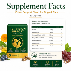 Suplemento para la Visión <span class=keywords><strong>de</strong></span> Mascotas Mayores, Cápsulas Botánicas para la Salud Ocular <span class=keywords><strong>de</strong></span> Perros y Gatos, Defensa Antioxidante Natural para el Bienestar - Product Image 6