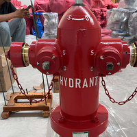 Hydrant d'incendie à poteau en fonte ductile DN100, norme indonésienne, à commande manuelle, pour l'extérieur, avec vanne d'alimentation en eau pour la lutte contre les incendies