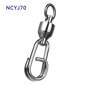 WEIHE haute vitesse huit anneaux de connexion s'enclenche nouveau produit portant une broche ovale forte traction pêche en mer boucle connecteur émerillons boutons-pression - Product Image 2