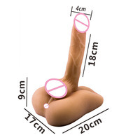 Enges Analloch Männlicher Torso Halbkörper Realistischer Riesendildo Flexible Vaginal-Masturbationsgeräte für Frauen und Homosexuelle Männer