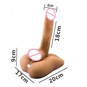 ثقب الشرج ضيق الذكور نصف الجسم واقعية ضخمة قضبان اصطناعية مرنة الإناث أجهزة الاستمناء المهبلية للنساء مثلي الجنس الرجل - Product Image 6