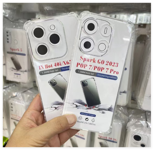 1.5mm Shockproof Clear Soft TPU Case for Tecno Camon 30S 30 Pro 5G Premie 20 Spark 30 4G 30C 20 Plus Go 1 2025 2024 2023 Cover