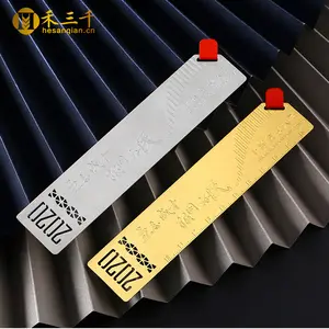 Manufacture Beautiful Kinds Of Specification Size Custom Carved Gold Plated Zinc Alloy Metal Bookmark For Using